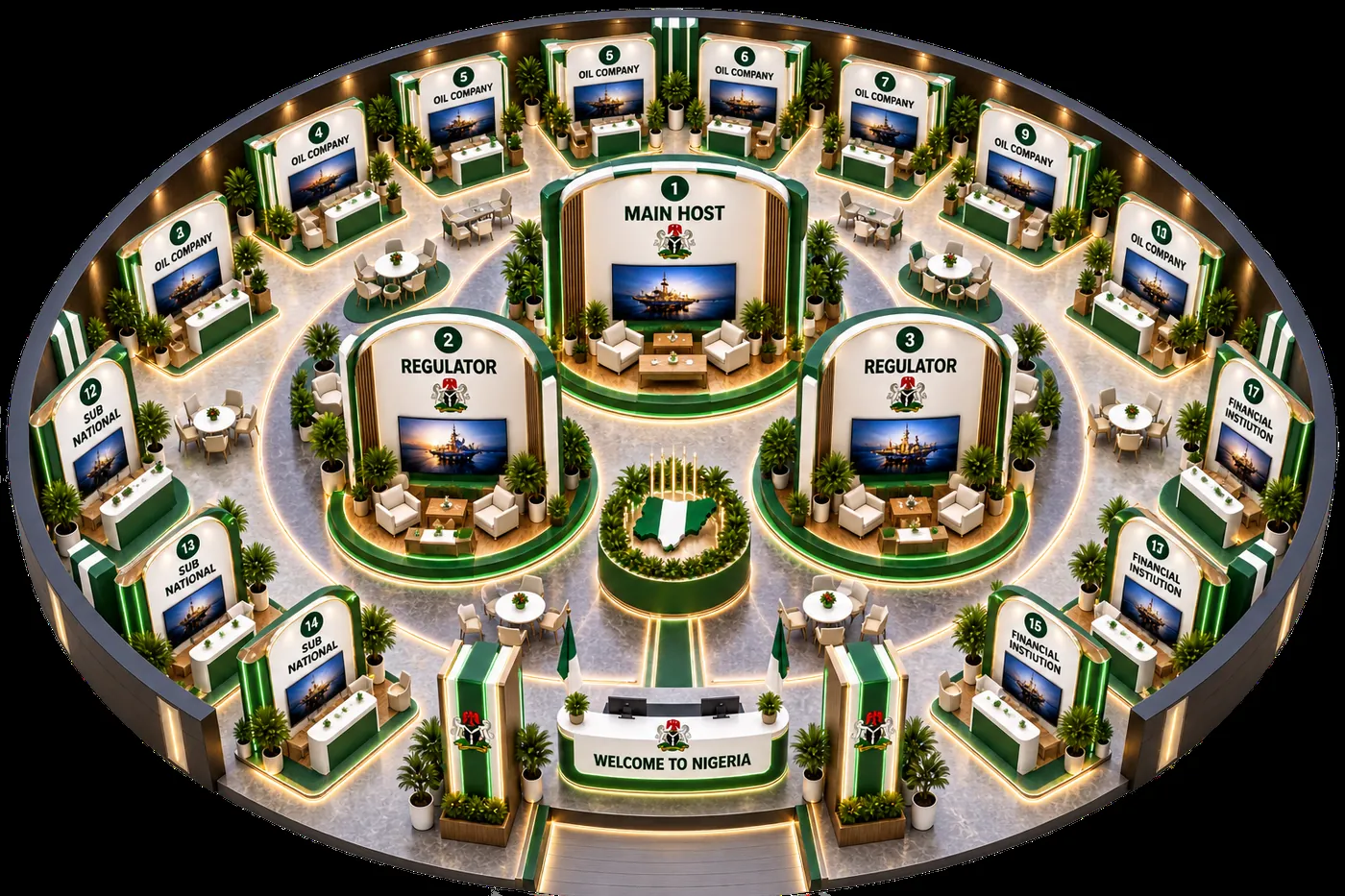 Three dimensional concept plan of the Nigerian pavilion at CDYPE 2026